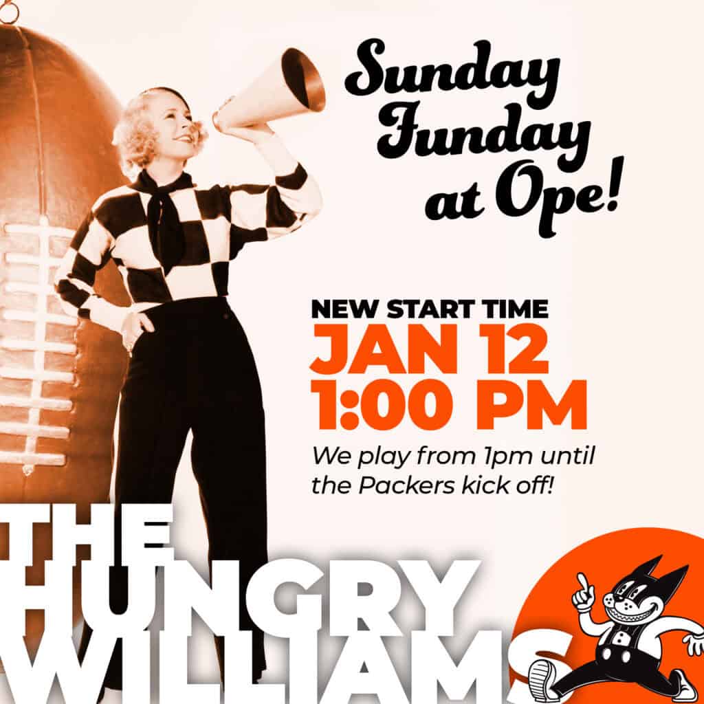 New start time, show starts at 1pm on Jan 12 at Ope!